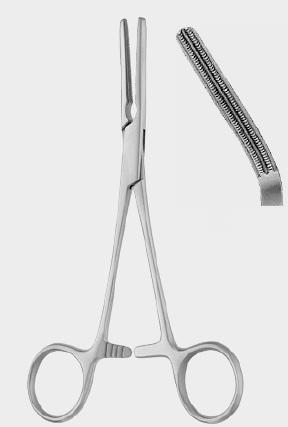 Затискач ДАРДИКА (DARDIK) атравматичний, 15 см (сm), вигнутий під кутом 30°. Бренд: Zepf (Зепф).